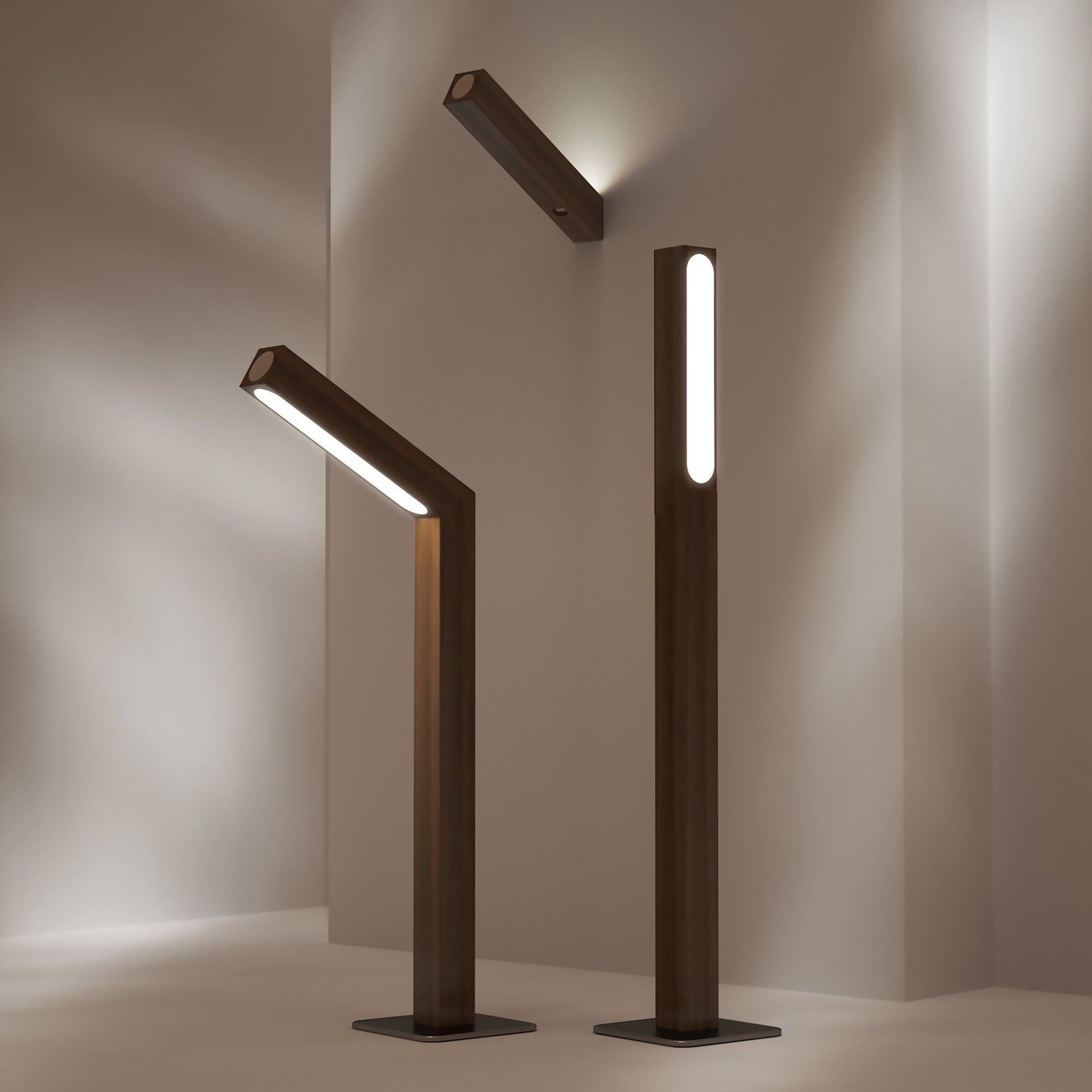 Minimalist LED Bedside Lamp – Warm Glow with Wooden Base