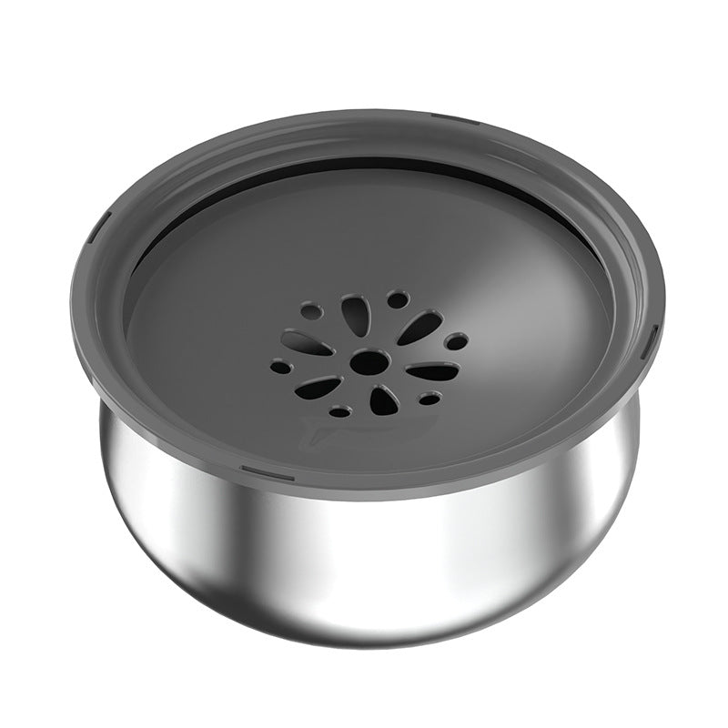 Stainless Steel Pet Water Bowl – Large with Anti-Splash Guard
