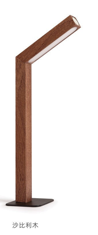 Minimalist LED Bedside Lamp – Warm Glow with Wooden Base