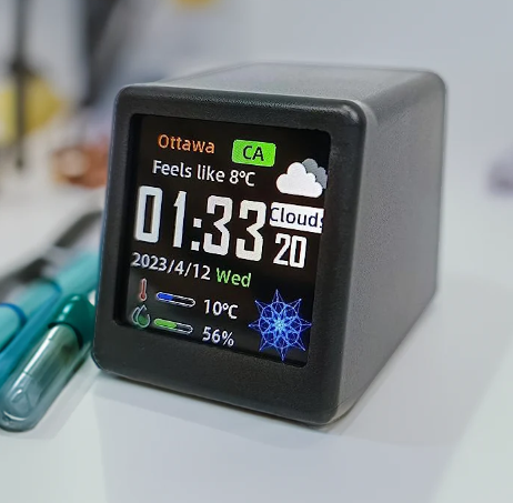 Smart Desk Clock with Weather Display – LED Digital Alarm Clock