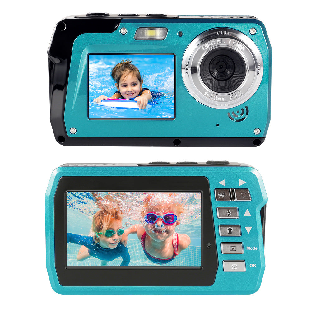 4K Digital Camera with Dual LCD Screens – Waterproof Vlogging Camera