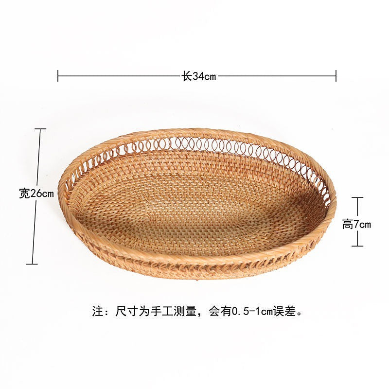 Handmade Vietnamese Wicker Basket Set – 3-Piece Boho Home Decor