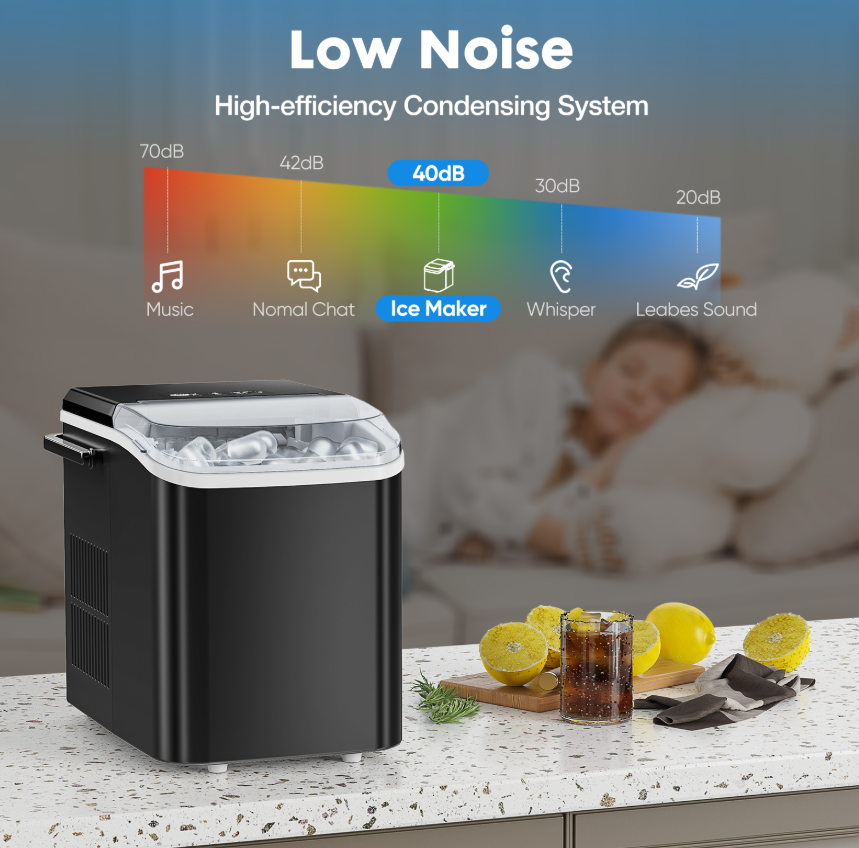 Portable Countertop Ice Maker – Fresh Ice in Minutes
