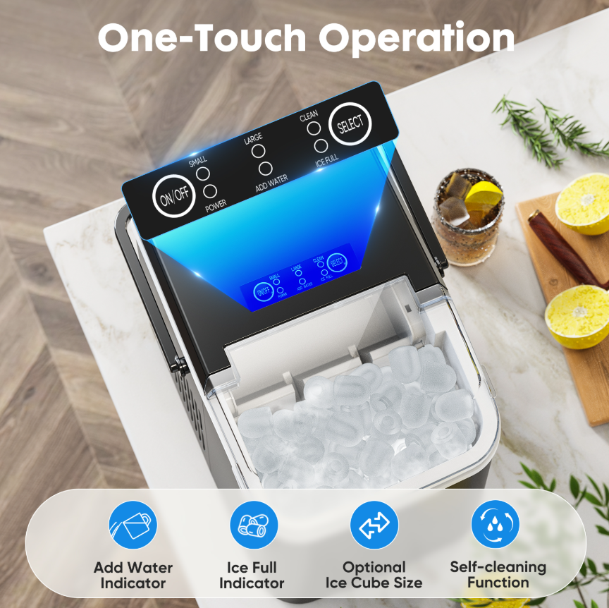 Portable Countertop Ice Maker – Fresh Ice in Minutes