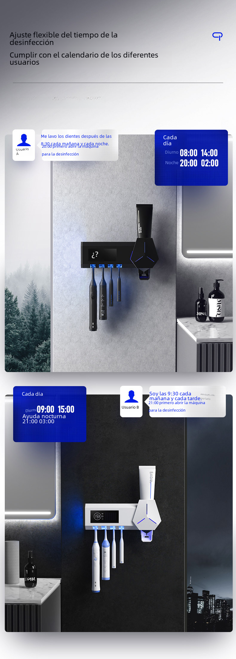 C8 UVC Toothbrush Sterilizer – Dual Mode UV Sanitizer