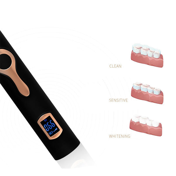 Smart Sonic Electric Toothbrush with LCD Display – Whitening & Deep Clean
