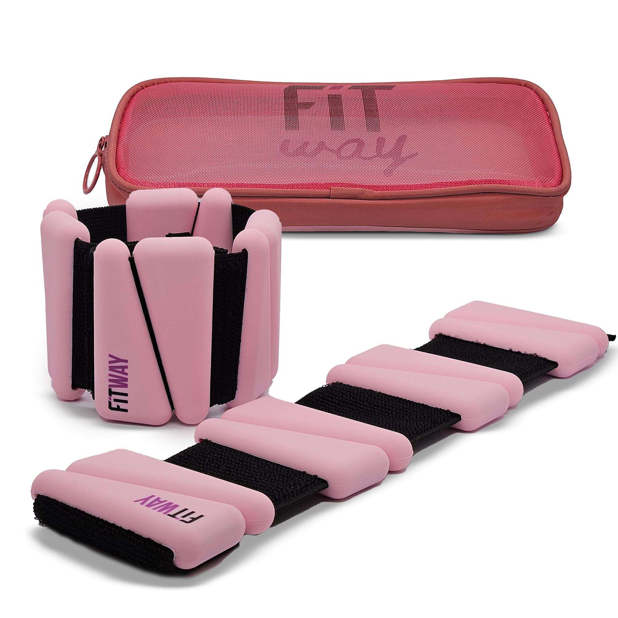 FITWAY Adjustable Silicone Ankle & Wrist Weights – 2 lbs | Yoga, Pilates & Dance