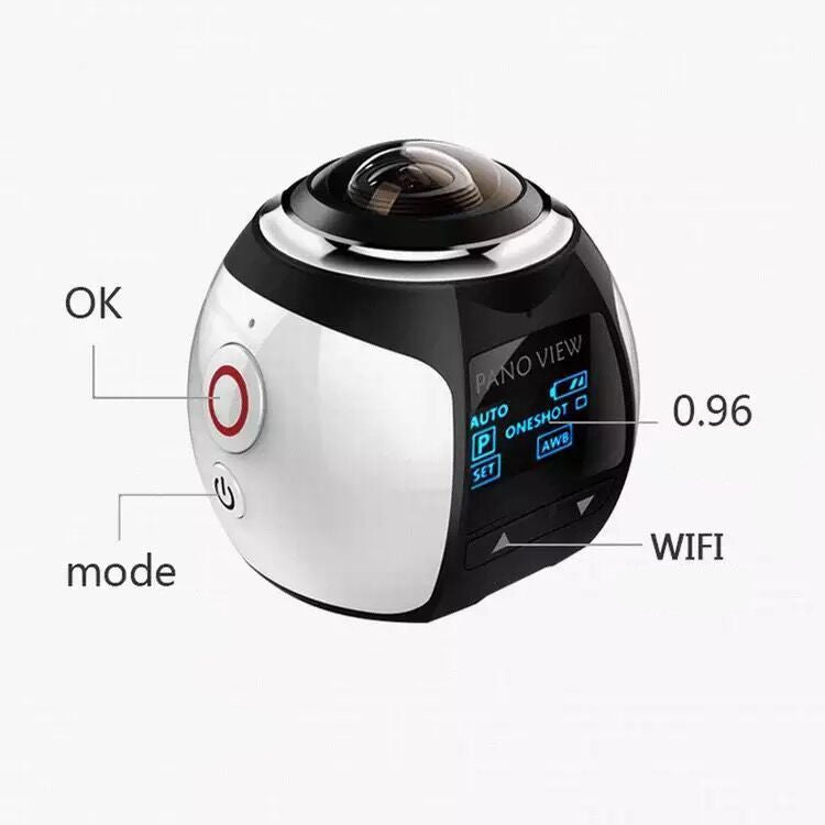 4K Action Camera 360° Waterproof with WiFi & VR – V1