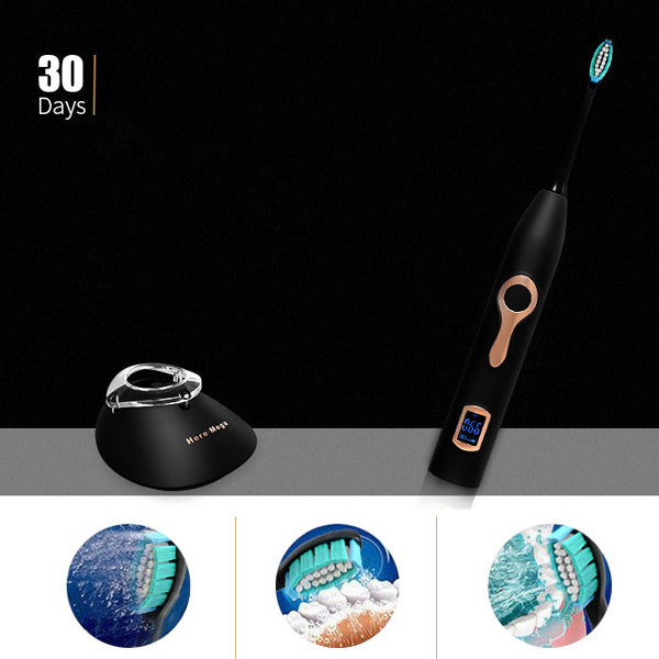 Smart Sonic Electric Toothbrush with LCD Display – Whitening & Deep Clean