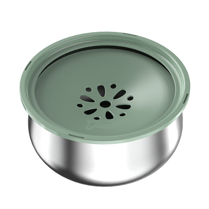 Stainless Steel Pet Water Bowl – Large with Anti-Splash Guard
